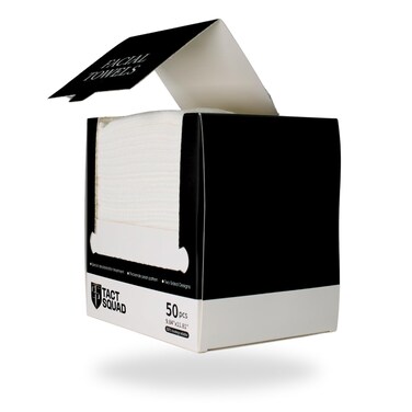 50 Pack Large Disposable Face Towels, Facial Wipes, Super Soft and Thick Shaving Face Towels XL, Daily Makeup Remover Tissues, Dry Clean Cloths for Sensitive Skin, 10"&times;12