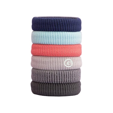Gimme Beauty - Thick Fit Hair Bands - Balance - Damage Free Hair Ties - Made with Seamless Microfiber Elastics - Thick + Curly Hair Accessories - No Snagging, Dents, or Breakage (6 Count)
