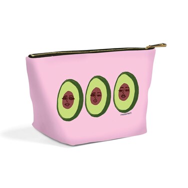 Studio Oh! Cosmetic Bag for Makeup &amp; Toiletries Avocadoze - Fully Lined, Spacious Size: 8.25" W x 5.5" H x 2.75" D Clutch Pouch with Full Zip Closure