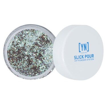 Young Nails SlickPour Dip Powder - Extended Wear Dip Powder Nail Color for use with SlickPour System Prep, Base, Activator &amp; Top Coat, Fortified with Calcium &amp; Vitamin E, Sinister Blitz, 15g