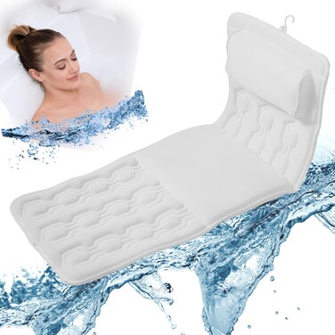 Luxurious Full Body Bath Pillow - Ultimate Comfort, Supportive Bath Cushion for Tub Adults - Plush Neck and Extra Seat, Great for Soaking and Pain Relief, Easy to Clean