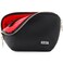 KUSSHI Washable Travel Makeup Bag for Purse (Everyday, Satin Black/Red)