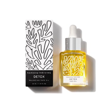 Naked &amp; Thriving Detox Balancing Face Oil   Organic, Vegan, &amp; Natural-Derived Skin Care   For Oily and Blemish-Prone Skin   with Jojoba, Primrose and Almond Oils f(1.18 oz/35 mL)