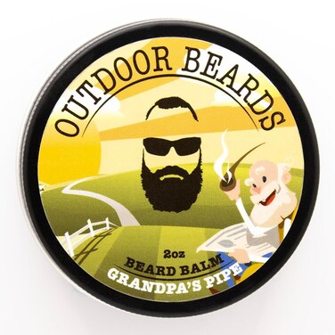 Beard Balm   2 oz Cleansing Balm for Beards Short or Long   Beard Conditioner for Men   Essential Moisturizer for Every Man's Beard   Leave Hair and Skin Healthy (Grandpa's Pipe)