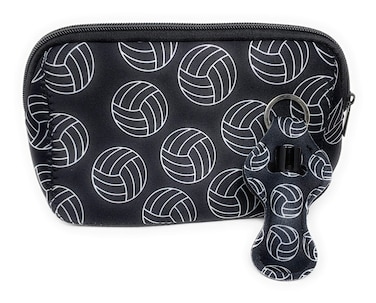 Daisy Lane Zippered Volleyball Cosmetic Bag for Girls, Large Makeup Pouch Teen, Cute Storage Organizer