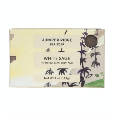 JUNIPER RIDGE White Sage Bar Soap - Cold Processed Mild Castile Soap - Plant Based Ingredients &amp; Steam Distilled Essential Oils - Paraben, Phthalate, Dye, Cruelty, &amp; Preservative Free - 4oz Bar