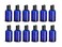 ljdeals 2 oz Cobalt Blue PET Plastic Refillable Bottles with Black Disc Top Caps, Pack of 12, BPA Free, TSA Approved, Made in USA