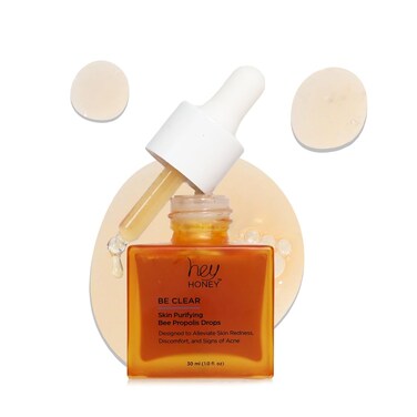 Hey Honey Skincare Be Clear Skin Purifying Bee Propolis Drops Serum   Designed To Alleviate Skin Redness, Discomfort, Blemishes &amp; Acne   1 Oz