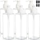 Youngever 6 Pack Clear Plastic Pump Bottles 16 Ounce, Empty Pump Bottles for Shampoo, Pump Bottles Bottles for Cleaning Solutions