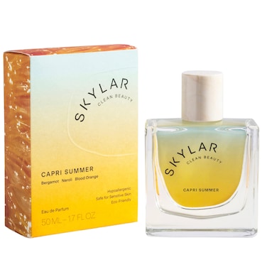 Skylar Capri Summer Eau de Parfum - Hypoallergenic &amp; Clean Perfume for Women &amp; Men, Vegan &amp; Safe for Sensitive Skin - Fruity Citrus Perfume, Bergamot, Neroli &amp; Blood Orange - 50mL /1.7 Fl oz