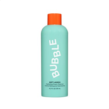Bubble Skincare Soft Launch Cream Cleanser - Hydrating Facial Cleanser for Dry Skin - Foaming Face Wash Enriched with Avocado Oil to Soothe + Nourish Without Stripping Essential Moisture (4.2 fl oz)
