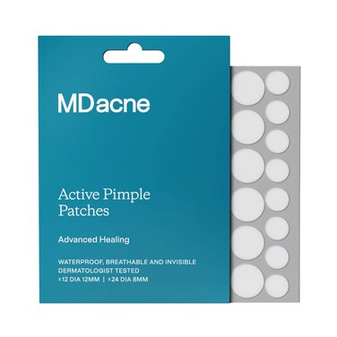 MDacne Pimple Patches for Acne Treatment, Hydrocolloid Patches - Absorbs Oil &amp; Pus from Clogged Pores, Ultrathin &amp; Transparent Blends with All Skin Tones, Safe for Sensitive Skin (36 Patches)