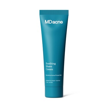 MDacne Shaving Cream for Acne-Prone Skin - Soothing, Oil-Free, Eliminates Razor Burn, Cuts &amp; Infections - Reduce Skin Irritation &amp; Prevent Shave Bumps &amp; Nicks - Vegan, Paraben-Free &amp; Cruelty-Free