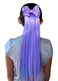 Deluxe Synthetic Fiber Ponytail Hair Extensions with Bow   Heat and Tangle Resistant Colored Hair Extensions for Kids   Easy to Attach Ponytail for Child Friendly Use   Blue Raspberry