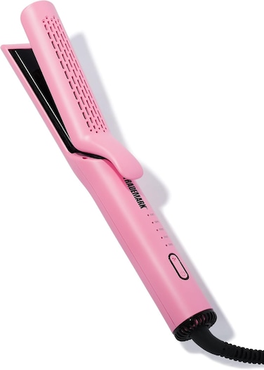 Airflow Styling Flat Iron, 2 in 1 Hair Straightener &amp; Curler, Ceramic Plates, Tourmaline Coating, 360 Degree Air Vents, Sunny Styler - Pink