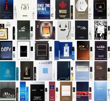 Men's Cologne Top Designer Sampler Vial Set x 9 Best Rated Cologne Sample Most Popular