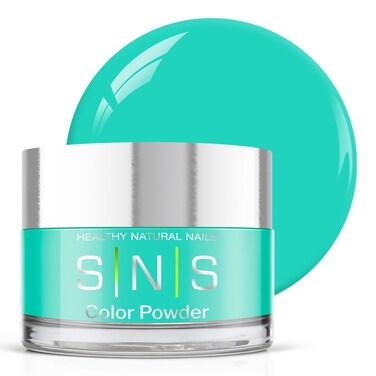 SNS Nail Dip Powder Colors - Neon Tetra (Turquoise Neon) - Long-Lasting Dip Colors for Healthier Nail Beds - Professional &amp; DIY Use - 0.5 oz