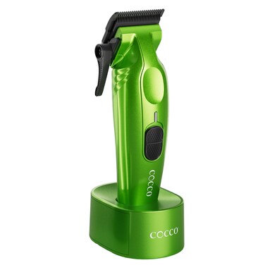 Cocco Hyper Veloce Pro Clipper, Digital Gap Ambassador Graphene Taper Blade Professional Hair Clippers, High-Torque BLDC Motor, All-Metal, Cordless, Charging Station Included