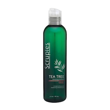 Scruples Tea Tree Shampoo - Refreshing Hair Shampoo with Hydrolyzed Wheat Protein &amp; Silk to Strengthen, Soften and Moisturize - Fights Off Chemical Build Up for a Clean Healthy Scalp (8oz)