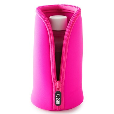 KUSSHI Neoprene Mini Makeup Pouch for Purse and Travel - Small Travel Pouch for Delicate Bottles and Beauty Items - For Foundations, Serums, Perfumes and More - Small Purse Pouch (Size XL, Pink)
