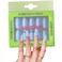 PaintLab Press-On Nails Manicure Kit, Periwinkle Blue Almond, 24-Piece Set, Long-Lasting Fake Nails with Glue, File, Prep Pad &amp; Cuticle Stick