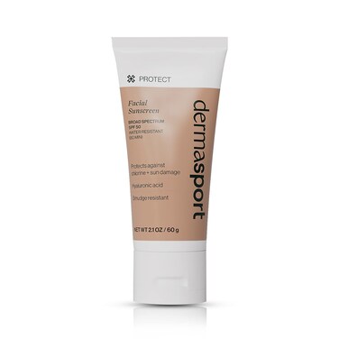 Dermasport Facial Sunscreen SPF 50 Lotion - Face Sunscreen for Swimmers - Pre Swim Lotion for Chlorine - Sport Sunscreen Lotion, Sun Protection &amp; Skin Care Routine for Men and Women (Net Wt 2.1 oz)