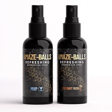 Derm Dude Amaze Balls Deodorant &amp; Anti Chafing Sack &amp; Groin Spray for Men   Formulated with All-Natural DeoPlex for Odor Control   With Refreshing Aloe Vera - MVP &amp; Coconut Rush Scent Bundle, (2 Pack)