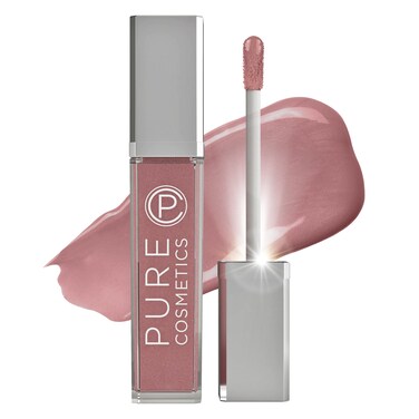 Pure Cosmetics Pure Illumination Lip Gloss - LED-lit Applicator w/Side Mirror - Non-Sticky, Moisturizing &amp; Hydrating Lip Glosses - Soothes &amp; Heals Dried Chapped Lips (Classy)