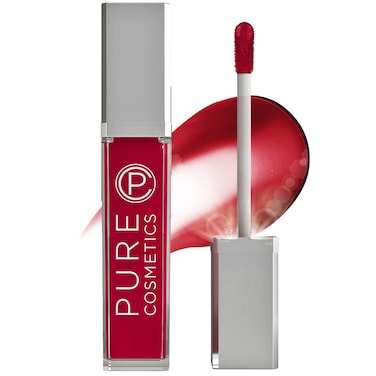 Pure Cosmetics Pure Illumination Lip Gloss - LED-lit Applicator w/Side Mirror - Non-Sticky, Moisturizing &amp; Hydrating Lip Glosses - Soothes &amp; Protects Dry Chapped Lips (Femme Fatale)
