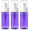 3-Pack Travel-Sized Foaming Pump Bottles - Empty Foaming Liquid Soap Dispensers - for Refillable Travel Hand Soap Shampoo Foaming Castile Cosmetics - BPA Free (100ml/3.3oz) (Purple)