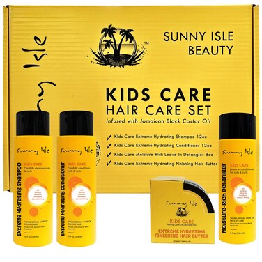 Sunny Isle Kids Care Hair Care Set 4-Piece Boxed Bundle Gift Set