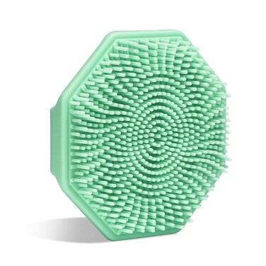 Sud Scrub&reg; Antimicrobial Silicone Face Scrubber, 1 Pack, Gentle Face Exfoliator for Sensitive Skin, Eco Friendly Facial Cleansing Brush, Exfoliating Face Brush for Men and Women (Mint)