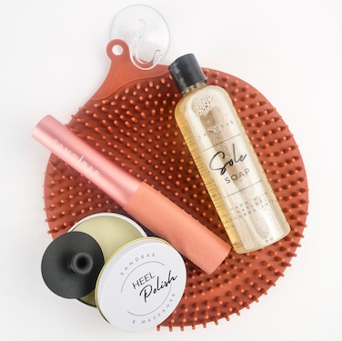 SandBar Heel Revival Regimen - Home Pedicure Kit, Foot Spa Kit Pedicure Set, Home Foot Care Products for Soft, Smooth, Callus-Free Feet - Hawt Dawn