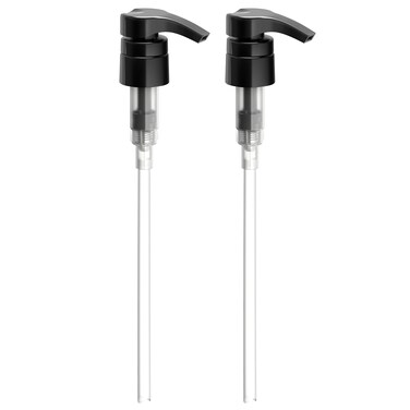 Bar5F Universal Pumps for Shampoo, Conditioner, Lotion, Body Wash, Fits 1" Inch Bottle Necks, 1 Liter 33.8-Ounce Bottles (Black)