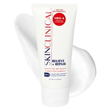 Relieve + Repair Body Lotion for Extremely Dry Skin, Face Moisturizer for Dry Sensitive Acne Prone Skin Unscented Moisturizing Body Lotion, Patented Ingredient SBD-4 (3oz)
