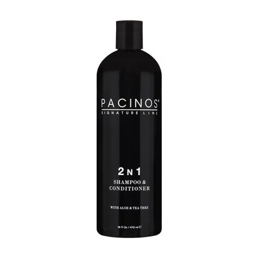 Pacinos 2-n-1 Shampoo and Conditioner with Aloe Vera and Tea Tree Extract - Hair Grooming with Strengthening and Conditioning Formula - 16 oz / 473 ml