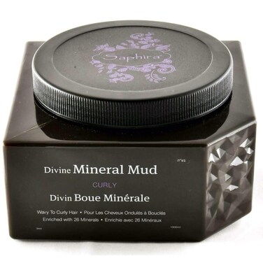 Saphira Divine Mineral Mud for Curly and Wavy Hair, Hair Moisturizer and Deep Conditioning Hair Mask for Shine and Bounce, Sulfate-Free, Paraben-Free, Vegan, 34 Ounce