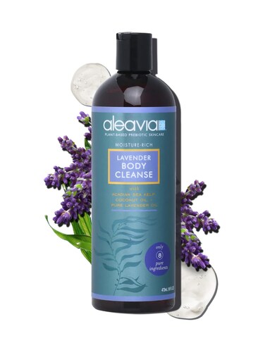 Aleavia Lavender Body Cleanse &ndash; Organic &amp; All-Natural Prebiotic Body Wash, Scented with Pure Essential Oils &ndash; Nourish Your Skin Microbiome &ndash; 16 Oz.