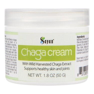 Sayan Siberian Chaga Mushroom Extract Body Cream 1.8 Oz &ndash; Luxurious Lotion Rich in Antioxidants, Melanin, Vitamins E and A, Natural Shea Butter, Beeswax, and Coconut Oil &ndash; No Added Fillers