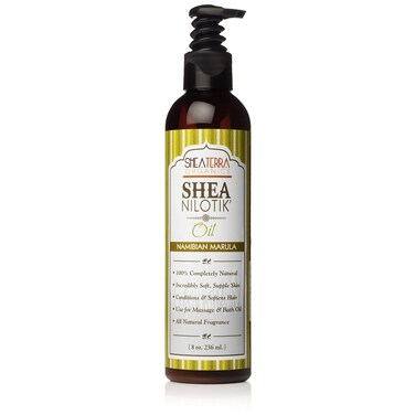 Shea Terra Organics Shea Nilotik&rsquo; Oil Scented With Namibian Marula  Natural Skin Daily Moisturizer - 8 oz