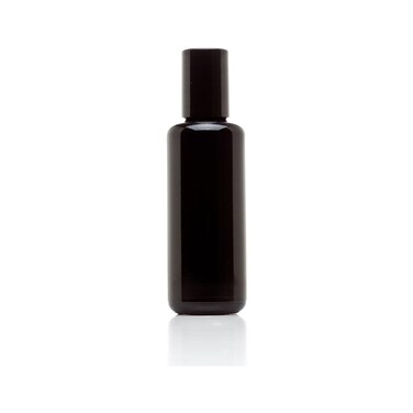 Infinity Jars Black Ultraviolet Glass Bottle 50 Ml (1.7 fl oz) w/Glass Ball Roll on Tip Screw top Bottle for Essential oil,Perfume Cosmetics, Moisturizer Airtight Round, Roller Bottles w/Black Cap