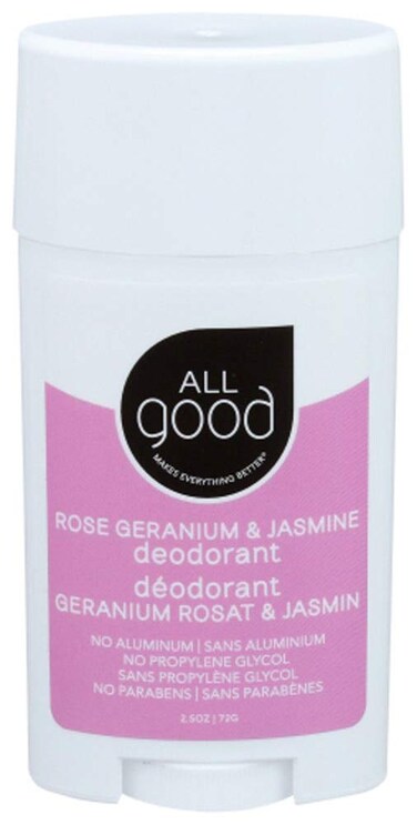 All Good Aluminum Free Deodorant Stick - Natural Deodorant w/Shea Butter &amp; Aloe Vera, Bio-Active Formula, Vegan, Underarm Odor Protection for Men &amp; Women (Rose Geranium &amp; Jasmine)