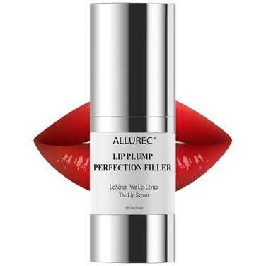 ALLUREC&trade; Lip Plump Perfection Filler. Lip Lines &amp; Wrinkles Around Mouth Repair Anti Aging Lip Treatment. Lip Plumping Moisturizing Peptides Serum for Softer, Smoother, Fuller, Younger Look Lips.
