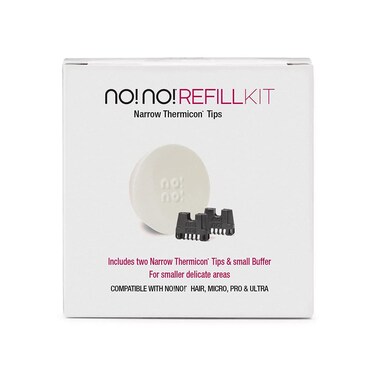 no!no! Thermicon Narrow Tip Refill Pack - Hair Removal for Women - Flawless Replacement Heads Attach to Device for a Smooth Hairless Face, Underarm, &amp; Bikini Area