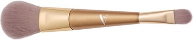 Veil Cosmetics   Dual Ended Lip &amp; Cheek Brush   2-in-1 Luxury Vegan Makeup Brush   Use with Powder, Liquid, or Creams   Soft, Dense &amp; Fluffy   Cruelty Free   Synthetic   Face, Eyes, &amp; Lips