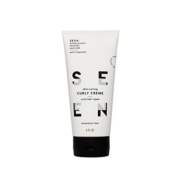 SEEN Curly Creme, Fragrance Free - Non-Comedogenic &amp; Sulfate Free Curl Defining Styling Hair Cream- Anti Frizz- Heat Protectant- Safe for Sensitive Skin