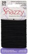 Snazzy Black Hair Bands Thick 20pcs Soft Painless No Damage Hair Elastics Ties Twists 140mm in Length and 4mm in Width Strong Reuseable 1 Pack 20 per card