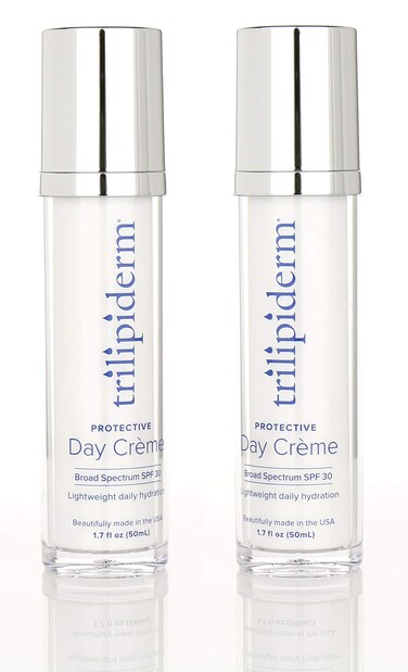 Trilipiderm Protective Day Cr&egrave;me, Broad Spectrum SPF 30 &ndash; 2-PACK &ndash; Lightweight, Fast-Absorbing Moisturizing Sunscreen, TSA-Friendly 1.7 Ounce Airless Pump Bottles