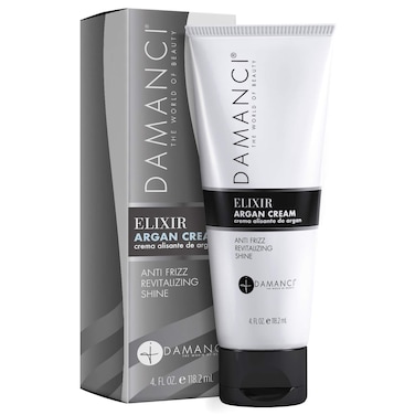 Argan Cream, Hair Styling Cream &amp; Leave In Conditioner, Hair Smoothing and Anti Frizz, with Argan Oil, Keratin, and Vitamin E, Deep Hydration and Shine (4oz)