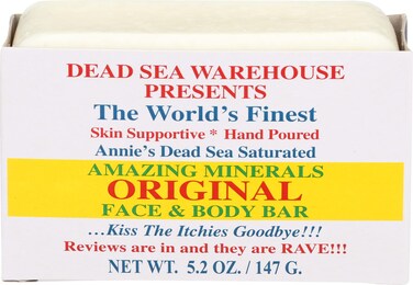 Dead Sea Warehouse &ndash; Amazing Minerals Original Face &amp; Body Bar &ndash; 5.2 OZ &ndash; Dead Sea Salt Soap &ndash; All Natural &ndash; Soothes &amp; Supports Healthy Skin &ndash; Vegan
